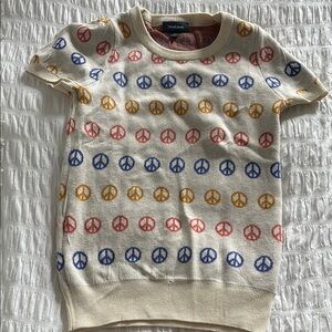 Modcloth Red and Blue Short Sleeve Tee
